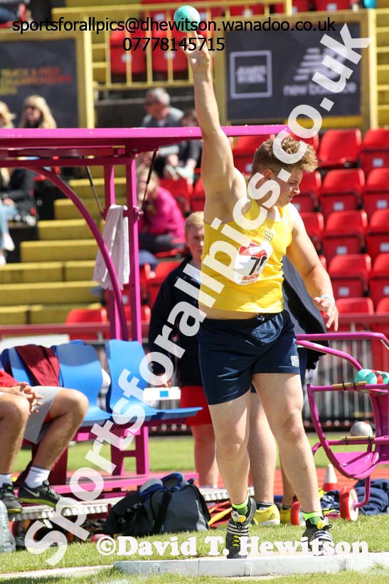 Inter boys shot putt, English Schools Track and Field. Photo: David T. Hewitson/Sports for All Pics